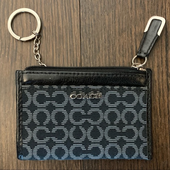 Coach keychain zipper pouch